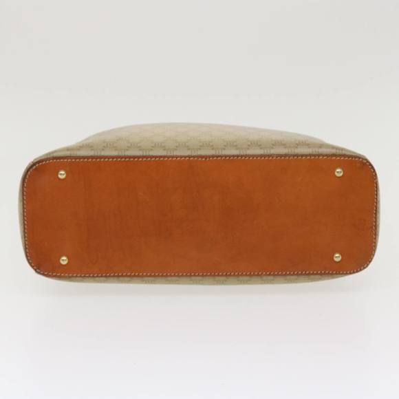 CELINE Macadam Canvas Hand Bag PVC Leather Beige Auth 38694 - Picture 5 of 16